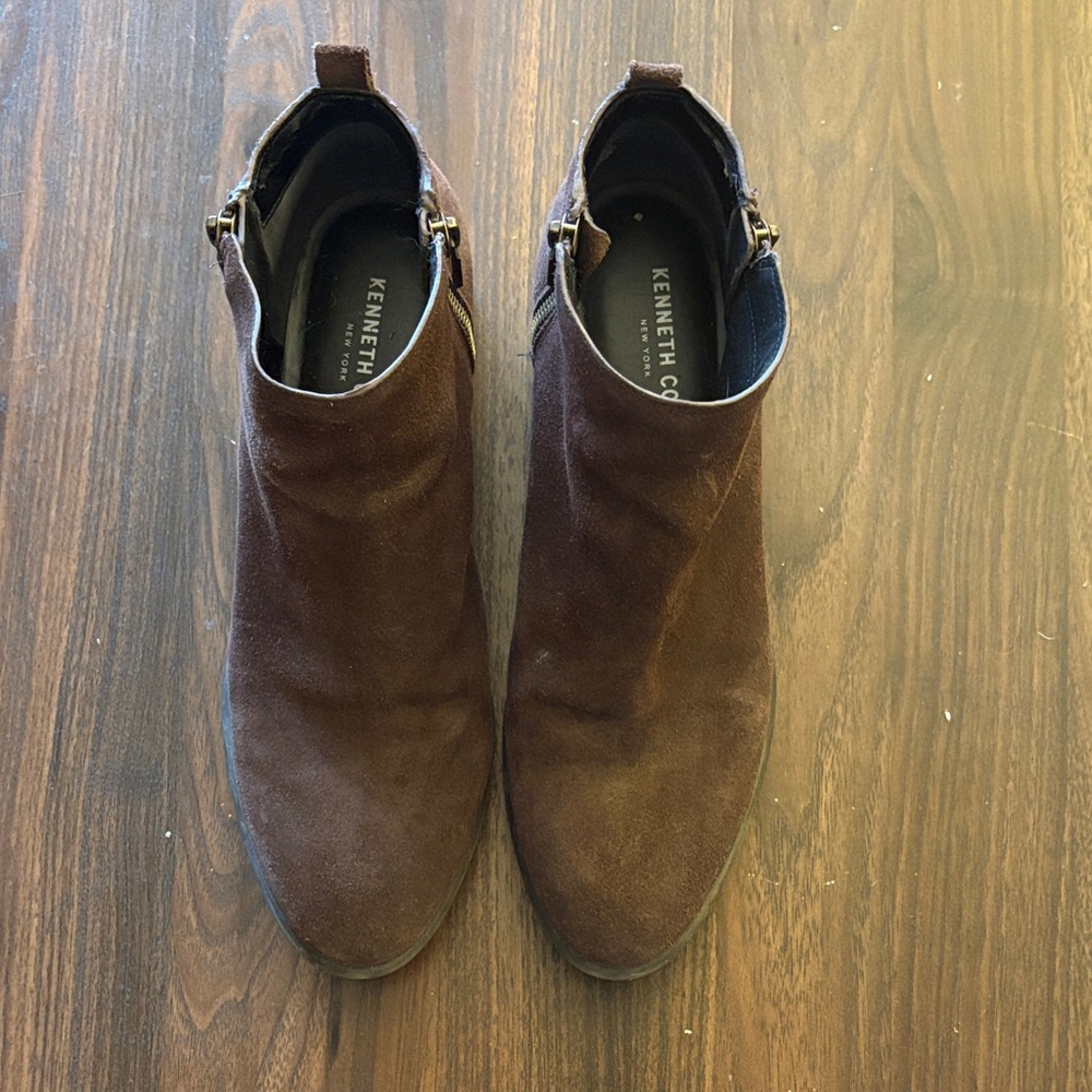 Kenneth Cole Women’s Dark Brown Suede Ankle Boots